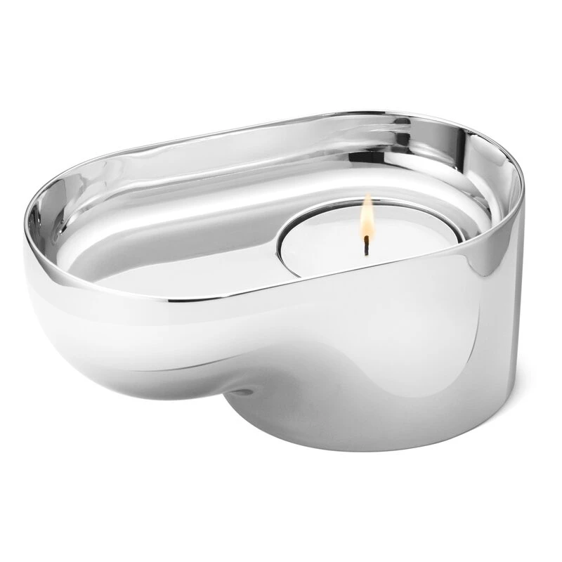 Georg Jensen Bougeoir Pour Bougie Chauffe-plat Nendo, Acier Inoxydable 4 Georg Jensen Bougeoir Pour Bougie Chauffe-plat Nendo, Acier Inoxydable – Image 2