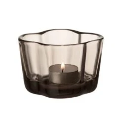 Iittala Bougeoir Pour Bougie Chauffe-plat Aalto 60 mm, Lin