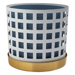 Klong Pot De Fleurs Trio, Carré Blanc -Intérieure Décoration Magasin 12Klong18 iso th