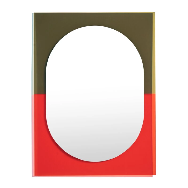 Petite Friture Miroir Wander, 67 x 90 cm, Vermillon - Kaki 3 Petite Friture Miroir Wander, 67 x 90 cm, Vermillon - Kaki