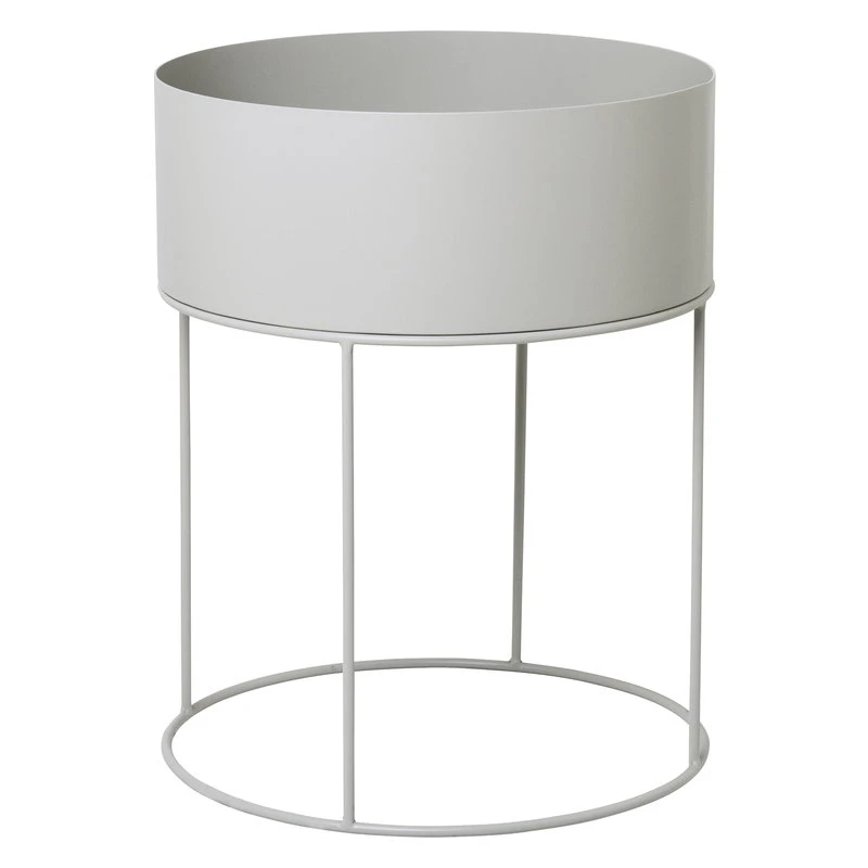 Ferm LIVING Plant Box, Rond, Gris Clair 3 Ferm LIVING Plant Box, Rond, Gris Clair