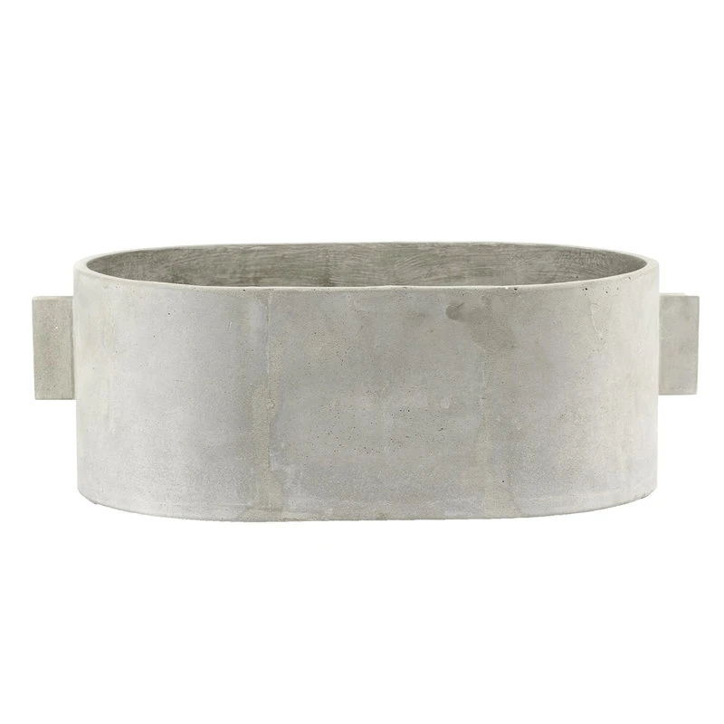 Serax Pot De Fleurs Concrete Ovale, 55 x 36 cm, Gris 3 Serax Pot De Fleurs Concrete Ovale, 55 x 36 cm, Gris