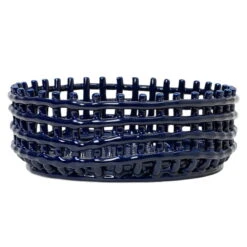 Ferm LIVING Corbeille Ceramic, Bleu