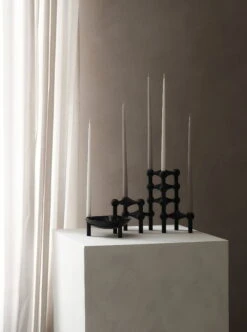 STOFF Copenhagen Bougeoir STOFF Nagel, Lot De 3, Noir Mat -Intérieure Décoration Magasin 5700002094018 3