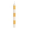 HAY Bougie Stripe, Jaune - Blanc -Intérieure Décoration Magasin HA541145 Stripe Candle yellow and white EE