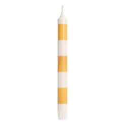HAY Bougie Stripe, Jaune - Blanc