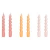 HAY Bougies Spiral, Lot De 6, Rose Foncé - Dark Peach - Rose Clair -Intérieure Décoration Magasin HA541314 Candle Spiral Set of 6 dark rose dark peach light rose EE
