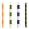 HAY Bougies Stripe, Lot De 4, Vert -Intérieure Décoration Magasin HA542288