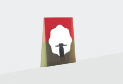 Petite Friture Miroir Wander, 40 x 55 cm, Vermillon - Kaki -Intérieure Décoration Magasin MULTIPRODUCTS WANDER 7 RVB