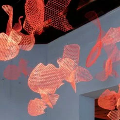Magis Petite Sculpture Fish, Rouge Fluo -Intérieure Décoration Magasin Magis kids fish ambient multi MT840 MT842 MT844 01