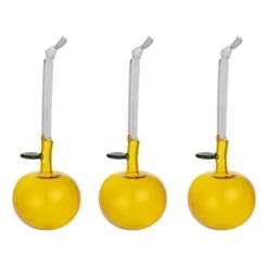 Iittala Pomme En Verre, 3 pièces, Jaune
