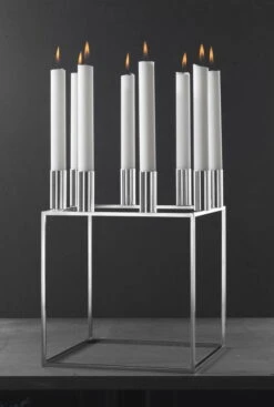 By Lassen Chandelier Kubus 8, Nickel -Intérieure Décoration Magasin byLassen Kubus 8 nickel Packshot High Res