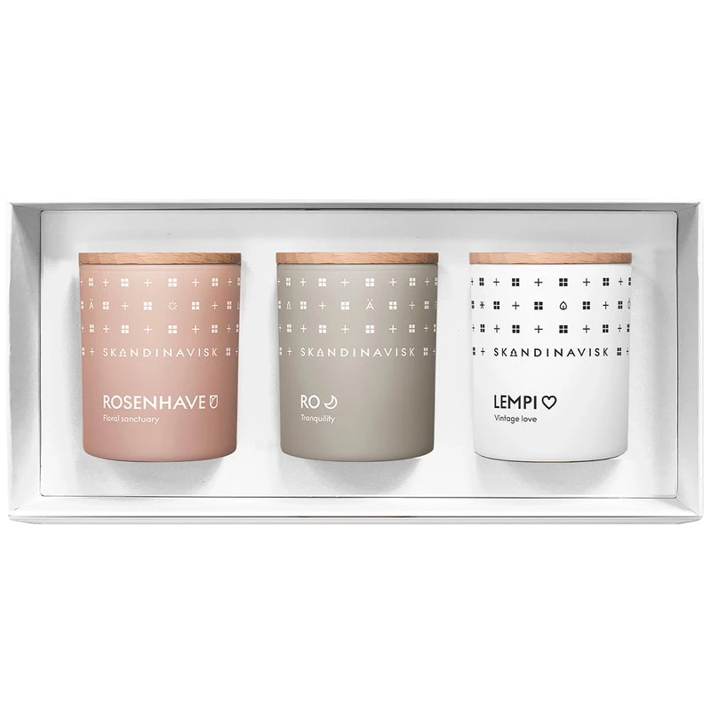 Skandinavisk Lot De 3 bougies Parfumées, Sense 3 Skandinavisk Lot De 3 bougies Parfumées, Sense